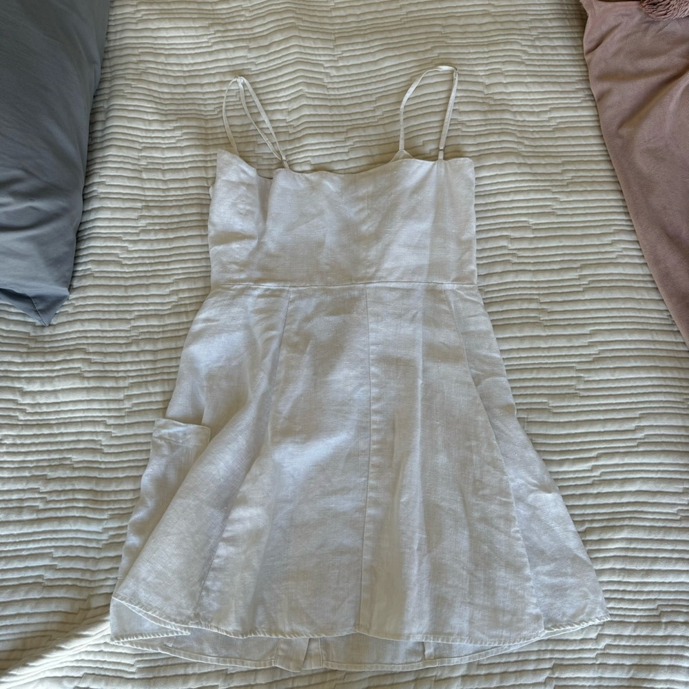 Reformation White Button-Up Linen Sundress - Picture 10 of 10